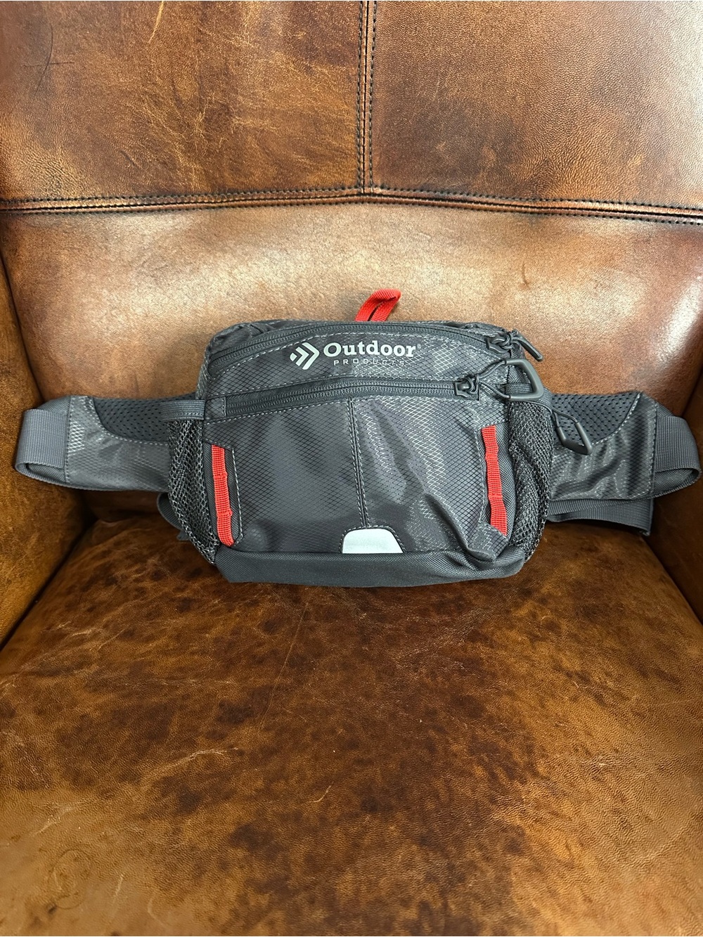 Outdoor Products Black and Red Waist Belt Bag